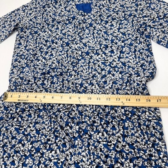 Dalia Woman Long Sleeve Elastic Waist Button Front Casual Formal Dress - Picture 12 of 16